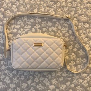 Quilted white purse